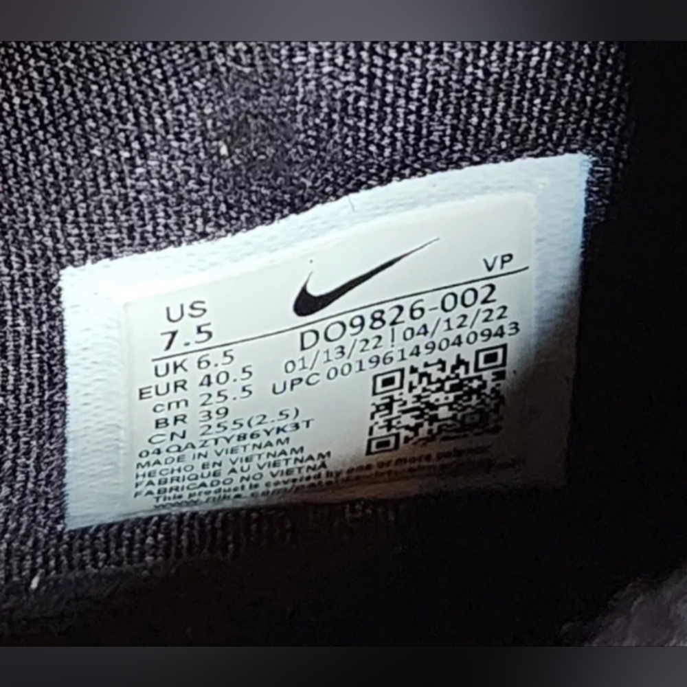 Nike KD 15 TB Black/White Speckled Basketball Shoes Men's Size 7.5 DO9826-002 - Picture 6 of 9
